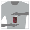 Paper Hot Drink Cups In Bistro Design, 12 Oz, Maroon, 50/Pack