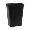 Soft-Sided Wastebasket, 41 Qt, Plastic, Black