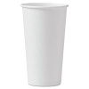 Single-Sided Poly Paper Hot Cups, 20 Oz, White, 600/Carton