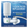 Water Faucet Mount Filtration System With 1 Elite Advanced Replacement Filter, White
