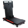 Convertible Utility Cart, Plastic, 2 Shelves, 400 Lb Capacity, 23.88" x 45.13" x 34.38", Black