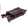 Convertible Utility Cart, Plastic, 2 Shelves, 400 Lb Capacity, 23.88" x 45.13" x 34.38", Black