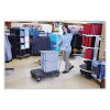 Triple Trolley Platform Truck With Angled-Loop Handle, 500 Lb Capacity, 20.5 x 32.5 x 35, Black