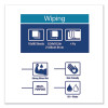 Industrial Paper Wiper, 4-Ply, 8.54 x 16.5, Unscented, Blue, 90 Towels/Box, 10 Boxes/Carton