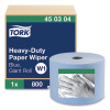 Heavy-Duty Paper Wiper, 1-Ply, 11.1" x 800 Ft, Blue