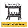 Brute Heavy-Duty Utility Cart With Lipped Shelves, Plastic, 2 Shelves, 500 Lb Capacity, 25.88" x 45.25" x 37.13", Black