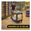 Brute Heavy-Duty Utility Cart With Lipped Shelves, Plastic, 2 Shelves, 500 Lb Capacity, 25.9" x 45.2" x 32.2",  Black