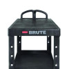 Heavy-Duty Utility Cart With Flat Shelves, Plastic, 2 Shelves, 500 Lb Capacity, 25.25" x 54" x 36", Black