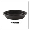 Microraves Incredi-Bowl Base, 32 Oz, 8.5" Diameter x 1.92" h, Black, Plastic, 150/Carton