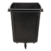 Cube Truck, 12 Cu Ft, 400 Lb Capacity, Medium-Density Polyethylene/Metal Frame, Black