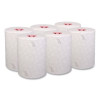 Slimroll Towels, 1-Ply, 8" x 580 Ft, White/Pink Core, Traditional Business, 6 Rolls/Carton