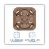Cup Carrier Tray, 8 Oz To 32 Oz, Four Cups, Kraft, 300/Carton