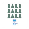 Narrowband Looped-End Mop Head, Premium Standard Head, Cotton/Rayon Fiber, Medium, Green, 12/Carton