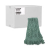 Narrowband Looped-End Mop Head, Premium Standard Head, Cotton/Rayon Fiber, Medium, Green, 12/Carton