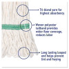 Super Loop Wet Mop Head, Cotton/Synthetic Fiber, 5" Headband, Medium Size, White, 12/Carton