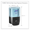 Es4 Soap Push-Style Es4 Dispenser, 1,200 Ml, 4.88 x 8.8 x 11.38, Graphite