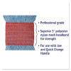 Super Loop Wet Mop Head, Cotton/Synthetic Fiber, 5" Headband, Large Size, Blue, 12/Carton