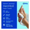 Universal Hard Roll Paper Towels With Premium Absorbency Pockets, 1-Ply, 8" x 600 Ft, 1.75" Core, White, 6 Rolls/Carton