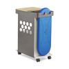 Mini Rolling Storage Cart, Metal, 3 Shelves, 1 Drawer, 200 Lb Capacity, 29.75" x 15.75" x 16.5", White