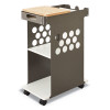 Mini Rolling Storage Cart, Metal, 3 Shelves, 1 Drawer, 200 Lb Capacity, 29.75" x 15.75" x 16.5", White
