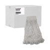 Mop Head, Pro Loop Web/Tailband, Premium Saddleback Head, Rayon, 24 Oz., White, 12/Carton