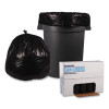 Recycled Low-Density Polyethylene Can Liners, 45 Gal, 0.8 Mil, 40" x 48", Black, Perforated, 10 Bags/Roll, 10 Rolls/Carton
