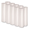 Recycled Low-Density Polyethylene Can Liners, 45 Gal, 1.1 Mil, 40" x 46", Clear, Perforated, 10 Bags/Roll, 10 Rolls/Carton