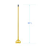 Cotton Cut End Mop Kit, #24 Natural Cotton Head, 60" Yellow Metal/Plastic Handle
