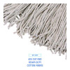 Cotton Cut End Mop Kit, #24 Natural Cotton Head, 60" Yellow Metal/Plastic Handle