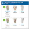 Perfectouch Paper Hot Cups, 12 Oz, Coffee Haze Design, 160/Pack