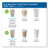 Perfectouch Paper Hot Cups, 12 Oz, Coffee Haze Design, 25/Sleeve, 20 Sleeves/Carton