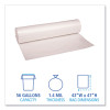 Recycled Low-Density Polyethylene Can Liners, 56 Gal, 1.4 Mil, 43" x 47", Clear, Perforated, 10 Bags/Roll, 10 Rolls/Carton