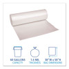 Recycled Low-Density Polyethylene Can Liners, 60 Gal, 1.4 Mil, 38" x 58", Clear, Perforated, 10 Bags/Roll, 10 Rolls/Carton
