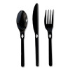 Spoon Wego Polystyrene, Spoon, Plastic, Black, 1,000/Carton