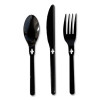 Fork Wego Polystyrene, Fork, Plastic, Black, 1,000/Carton