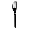 Fork Wego Polystyrene, Fork, Plastic, Black, 1,000/Carton