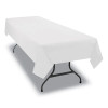 Table Set Rectangular Table Cover, Heavyweight Plastic, 54" X 108", White, 6/Pack