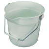 Deluxe Heavy-Duty Bucket, Polypropylene, Gray, 10.63" Diameter