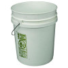 Utility Bucket With Lid, Polyethylene, White, 11.25" Diameter