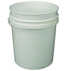 Utility Bucket With Lid, Polyethylene, White, 11.25" Diameter