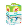 Disposable Toilet Scrubber Refill, Blue/White, 10/Pack