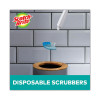 Disposable Toilet Scrubber Refill, Blue/White, 10/Pack