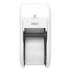 Compact Vertical Double-Roll Coreless Tissue Dispenser, 14.06 x 6.69 x 8.19, White