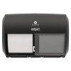 Compact Coreless Side-By-Side Double Roll Tissue Dispenser, 11.5 x 7.63 x 8, Black