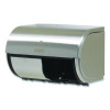 Compact Coreless Side-By-Side Double Roll Tissue Dispenser, 10.13 x 6.75 x 7.13, Stainless Steel