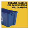 Stacking Recycle Bin, 18 Gal, Polyethylene, Blue