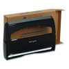Safe-T-Gard Toilet Seat Cover Dispenser, Half-Fold, 16.38 X 2.5 X 11.75, Black