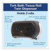 Twin Standard Roll Bath Tissue Dispenser, 12.75 x 5.57 x 8.25, Smoke