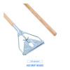 Quick Change Metal Head Mop Handle For No. 20 And Up Heads, 62" Wood Handle