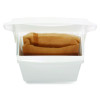 Sanitary Napkin Receptacle With Rigid Liner, Plastic, White